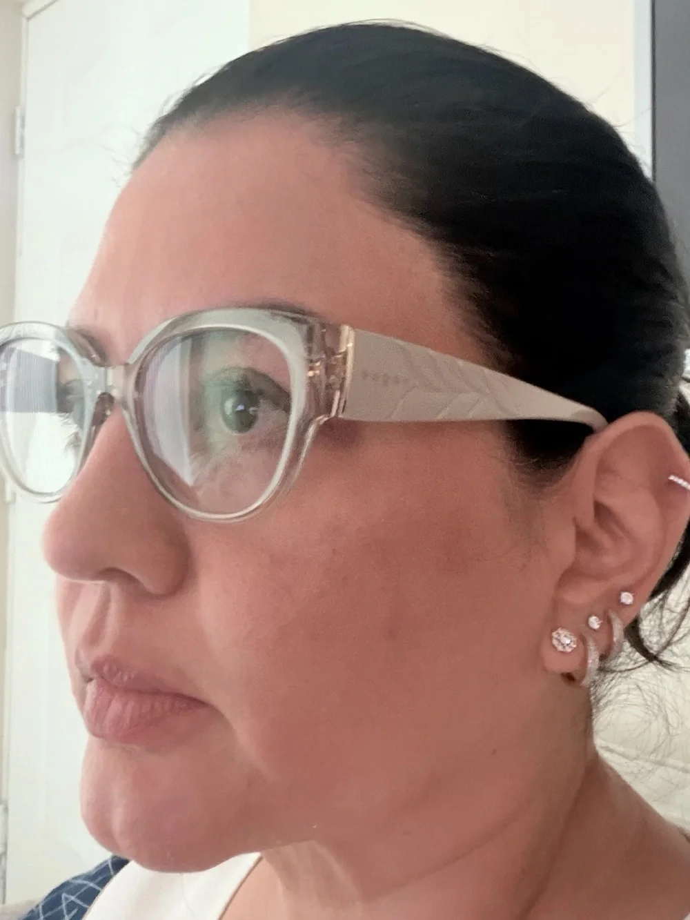 Vogue Eyewear VO5482 Transparent Grey & White Glasses – Like New!